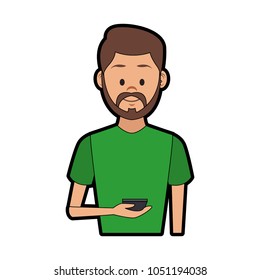 Young man with smartphone