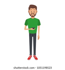 Young man with smartphone