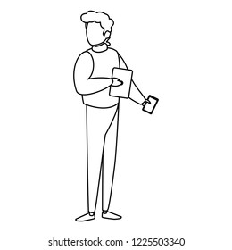 young man with smartphone