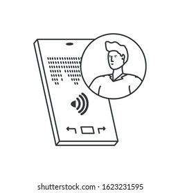 young man with smartphone character vector illustration design