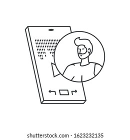 young man with smartphone character vector illustration design