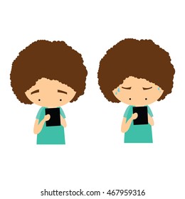 Young man with smartphone, share concept