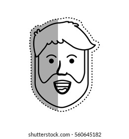 Young man smiling icon vector illustration graphic design