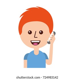 young man speaking using his mobile phone