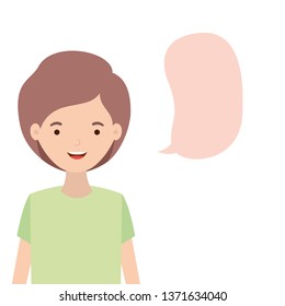 young man with speech bubble avatar character