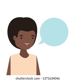 young man with speech bubble avatar character