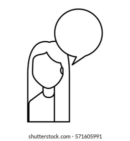 young man with speech bubble avatar character vector illustration design