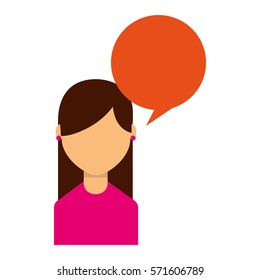 young man with speech bubble avatar character vector illustration design
