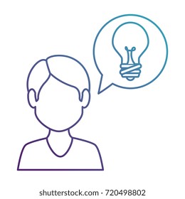 young man with speech bubble avatar character