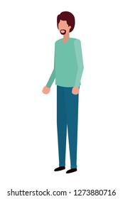young man standing avatar character