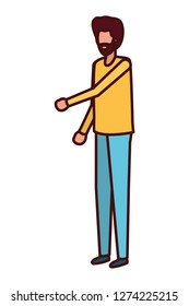 young man standing avatar character