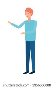 young man standing avatar character