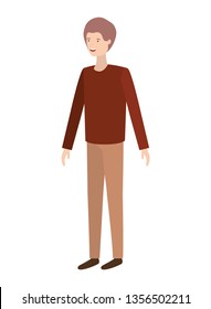 young man standing avatar character