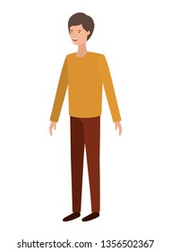 young man standing avatar character