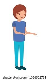 young man standing avatar character