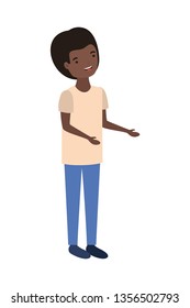 young man standing avatar character