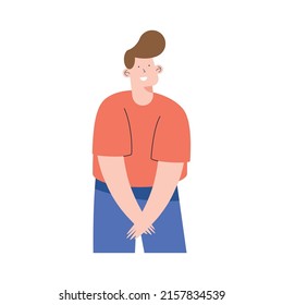 young man standing avatar character