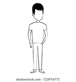 young man standing avatar character