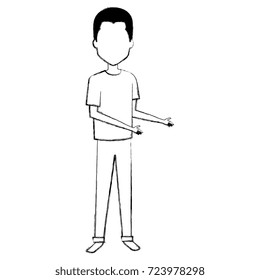 young man standing avatar character