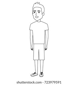 young man standing avatar character