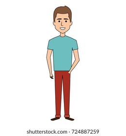 young man standing avatar character