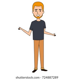 young man standing avatar character