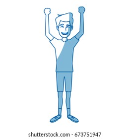 young man standing gesturing character person image
