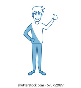 young man standing gesturing character person image