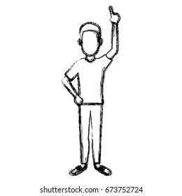 young man standing gesturing character person image