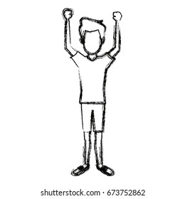 young man standing gesturing character person image