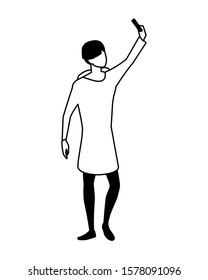 young man standing on white background vector illustration design