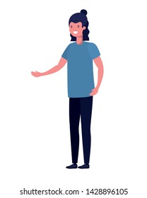 young man standing in white background