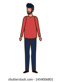 young man standing in white background