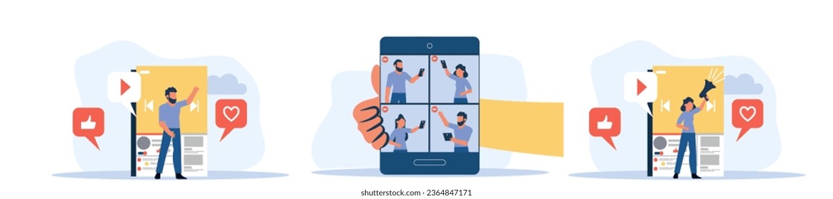 Young man stands holding a smartphone, its screen displaying a world of communication, connection, and information, global diverse people united by technology, future of peace, harmony, understanding
