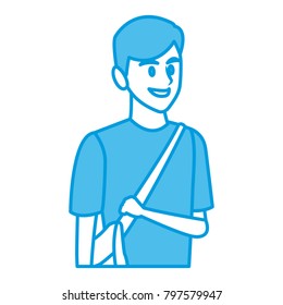 Young man student cartoon