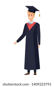 young man student graduated with hat