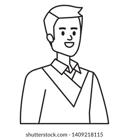 young man student graduated vector illustration