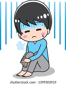 Young man suffering from depression