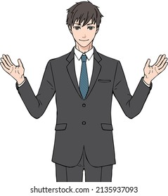 Un joven con traje.