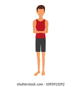 Young  man  with summer clothes