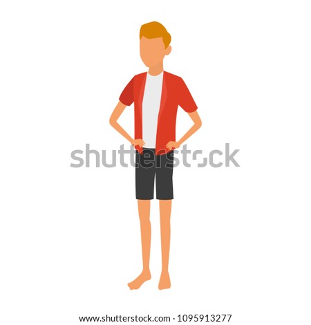Young  man  with summer clothes