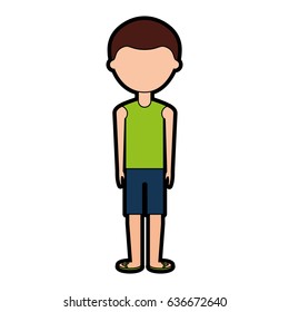 young man with summer fashion