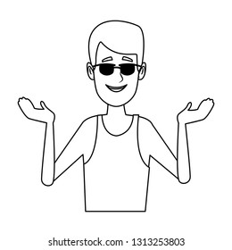 young man sunglasses
