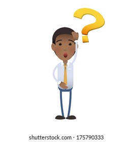 Young man surprised over white background. Vector design. 