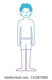 young man with swimsuit avatar character