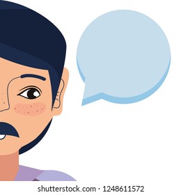 Young man talking