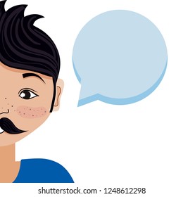 Young man talking