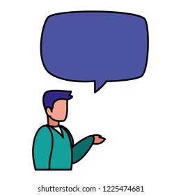 young man talking character