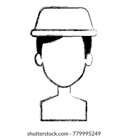 young man with taxi light avatar character