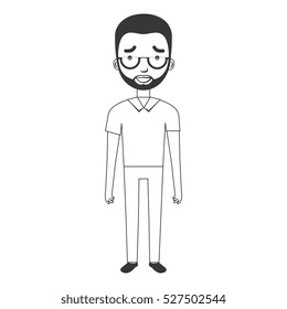 young man teacher character